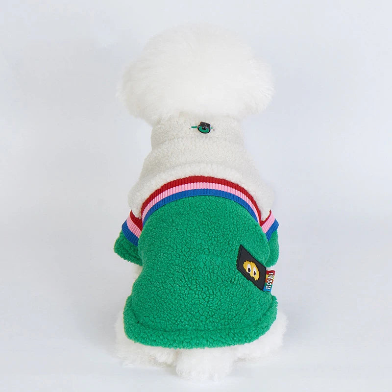 cozy winter fleece dog coat, view 4 - MRSLM