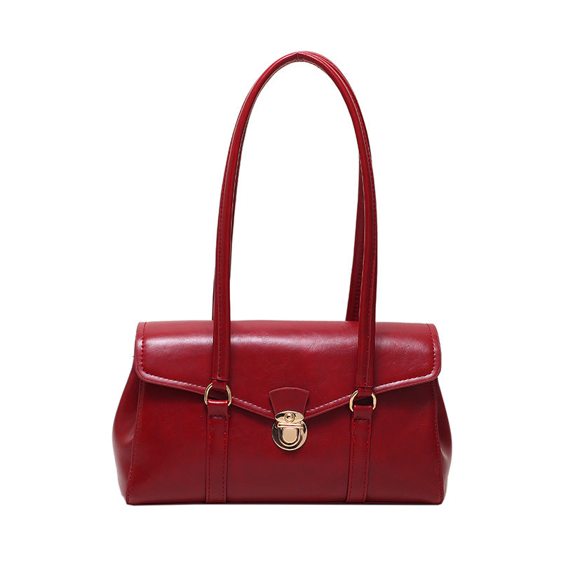 retro PU tote bag for women, view 7 - MRSLM