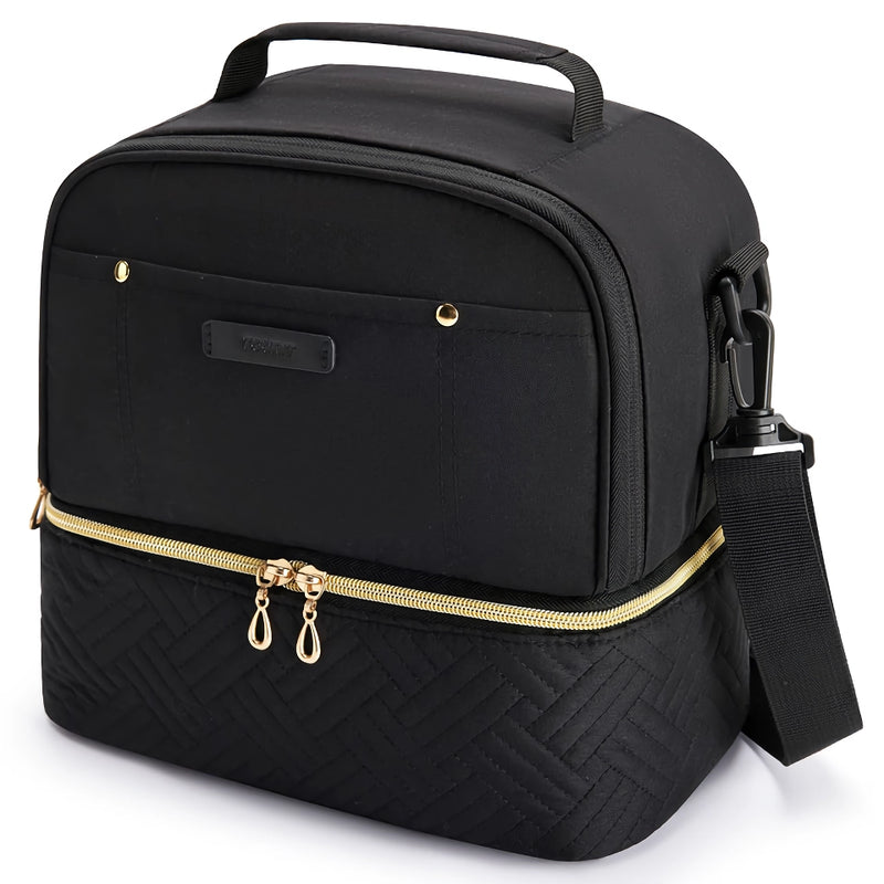 double-decker insulated lunch bag, view 3 - MRSLM