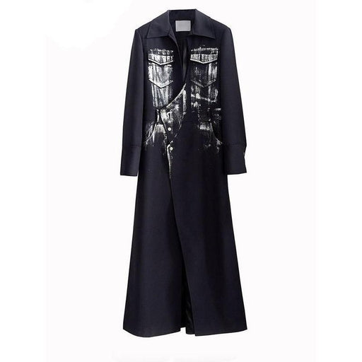 women's long slit blazer, view 2 - MRSLM