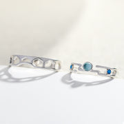 couple sterling silver rings pair, view 2 - MRSLM