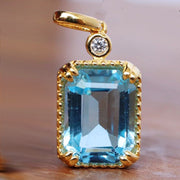 925 silver gold-plated topaz pendant - MRSLM