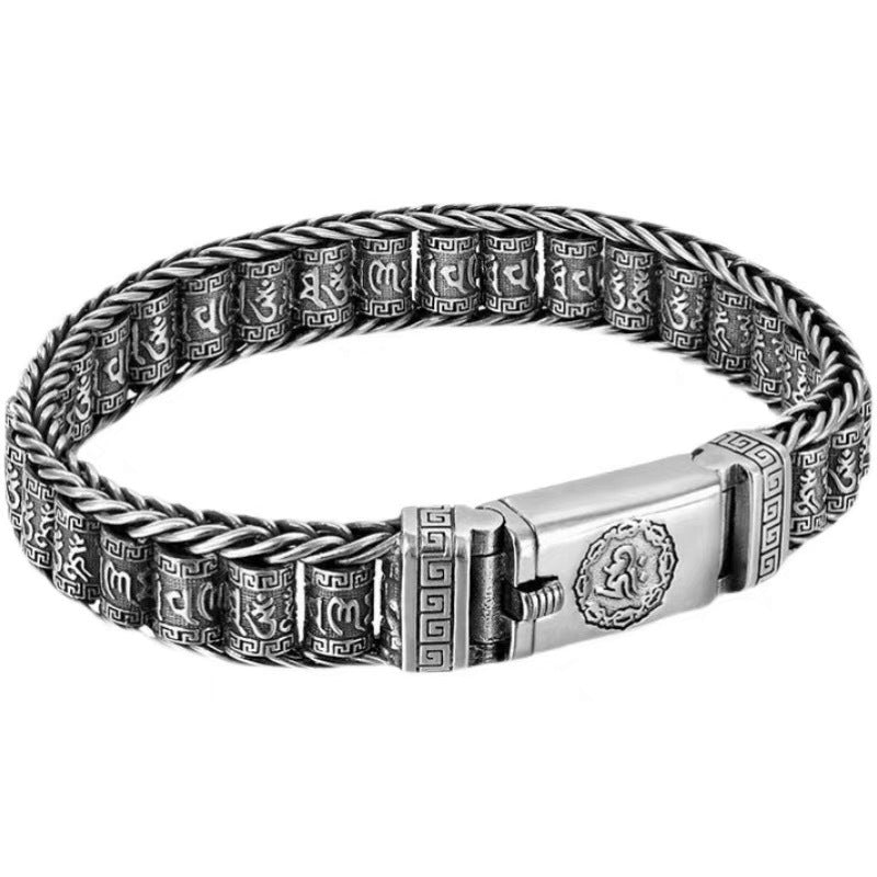 hand braided lucky wheel copper bracelet, view 3 - MRSLM