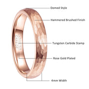 rose gold faceted steel ring, view 2 - MRSLM