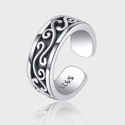 retro dark thorn silver ring - MRSLM