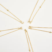 letter pendant necklace, view 8 - MRSLM