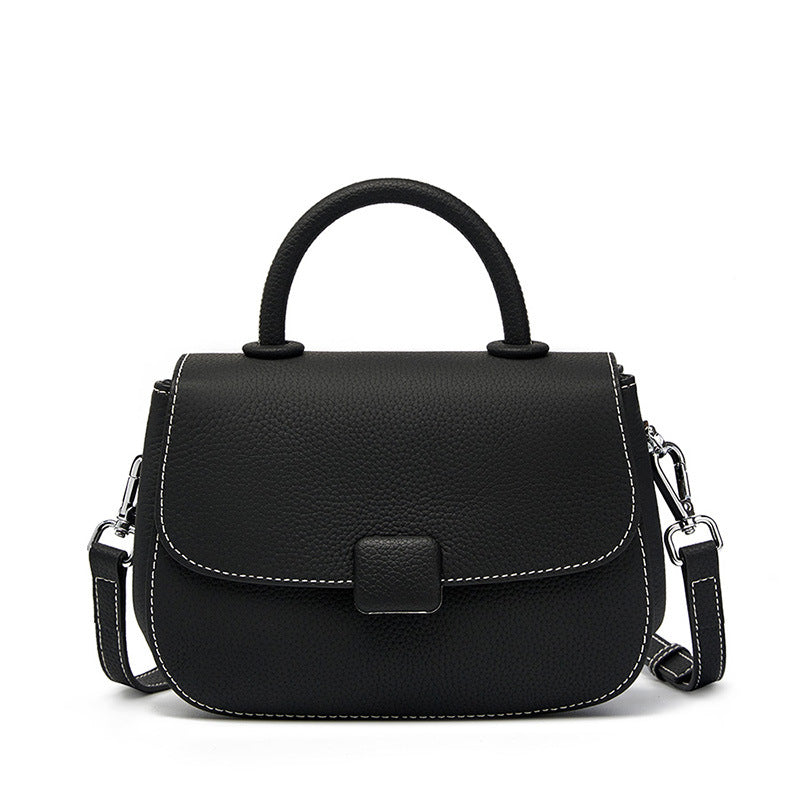 leather crossbody saddle bag, view 3 - MRSLM