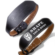 cowhide weightlifting belt, view 3 - MRSLM