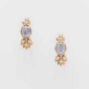 sterling silver cordierite earrings, view 4 - MRSLM