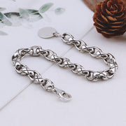 women's silver geometric bracelet, view 2 - MRSLM