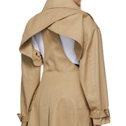 high-waist hollow-out trench coat, view 6 - MRSLM