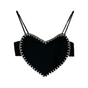 v-neck patchwork diamond zipper tank top, view 6 - MRSLM