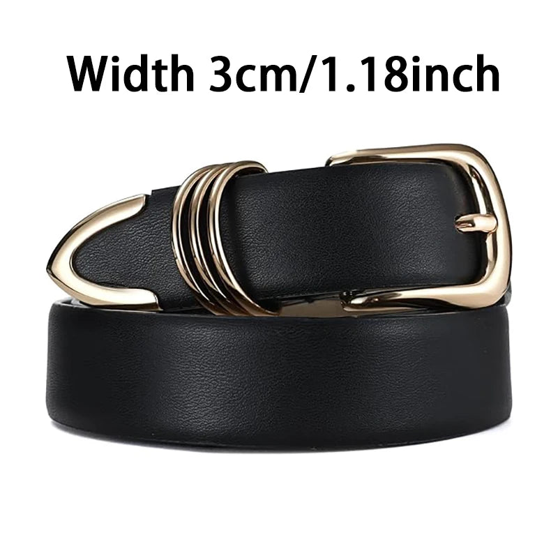 women's golden needle buckle belt, view 2 - MRSLM
