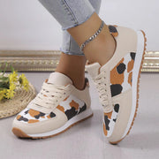 leopard print lace-up sneakers, view 8 - MRSLM