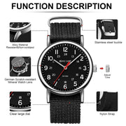 unisex military sports quartz watch, view 5 - MRSLM
