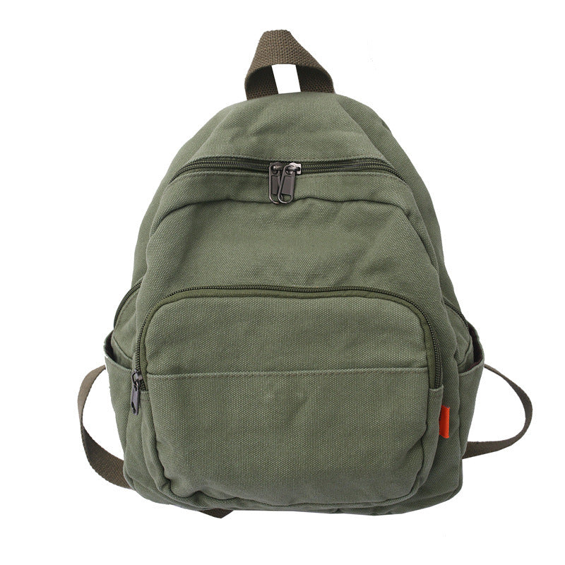 retro wash canvas backpack, view 8 - MRSLM