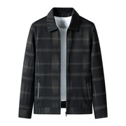 mens turn-down collar plaid coat, view 6 - MRSLM