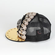 skull leopard head rivet baseball cap, view 8 - MRSLM