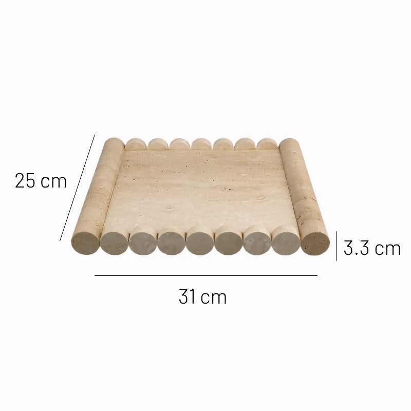 travertine marble tray, view 6 - MRSLM
