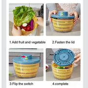 electric vegetable dehydrator salad spinner, view 9 - MRSLM