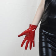 Patent faux leather short gloves - MRSLM