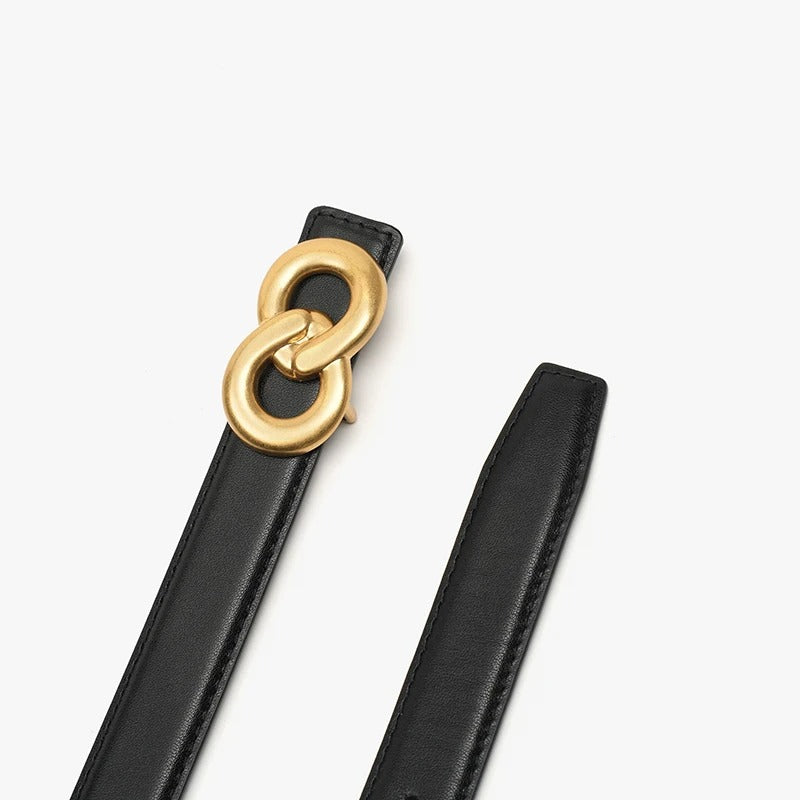 women's genuine leather double-ring belt, view 9 - MRSLM