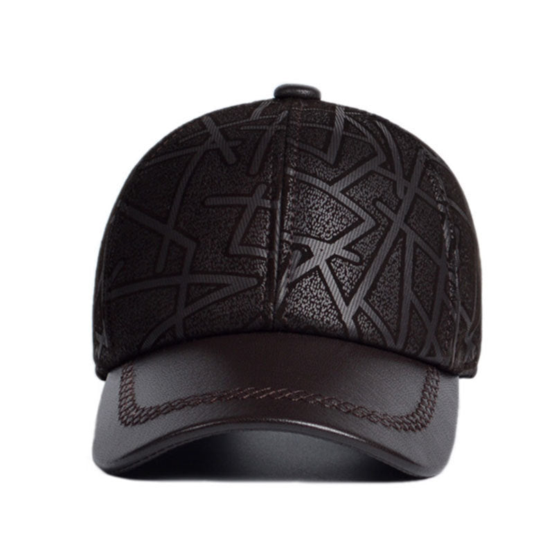 sheepskin leather baseball cap, view 5 - MRSLM