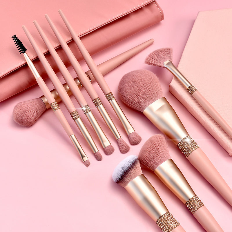 pink makeup brush set - MRSLM