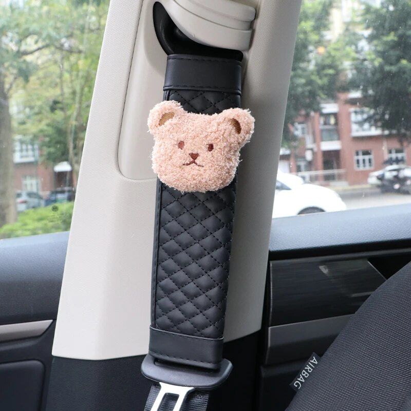 cute bear car seat belt cushion, view 3 - MRSLM