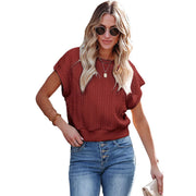 women's knit texture slim pullover, view 6 - MRSLM