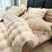 Plush milk fiber four-piece bedding set, view 7 - MRSLM