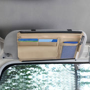 pu leather car sun visor organizer, view 6 - MRSLM