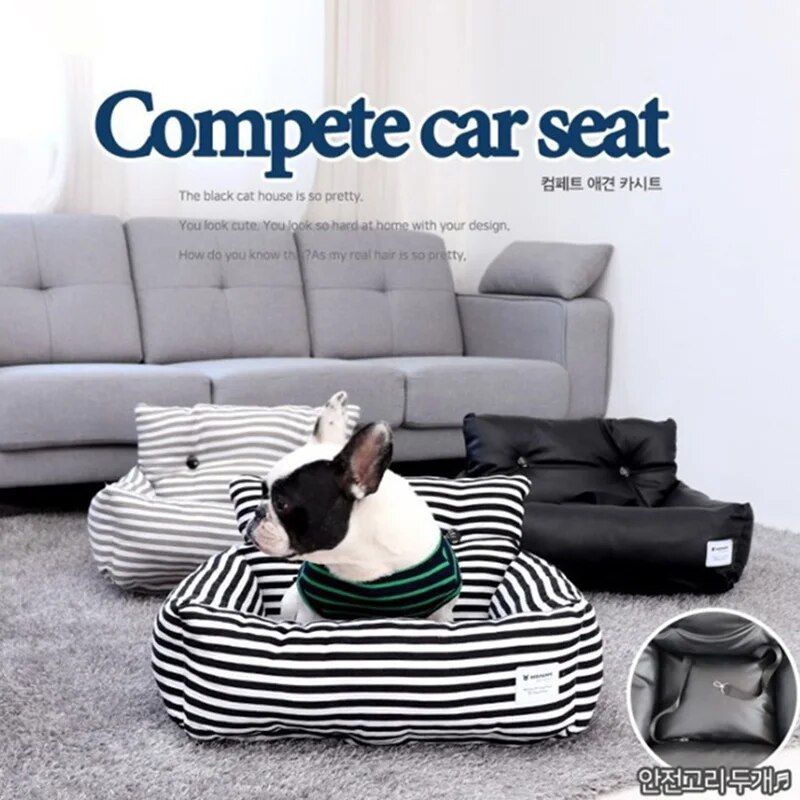 Luxury Pet Car Seat Pad with Safety Belt