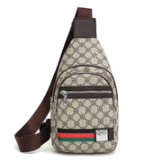 contrast color PU crossbody chest bag, view 6 - MRSLM