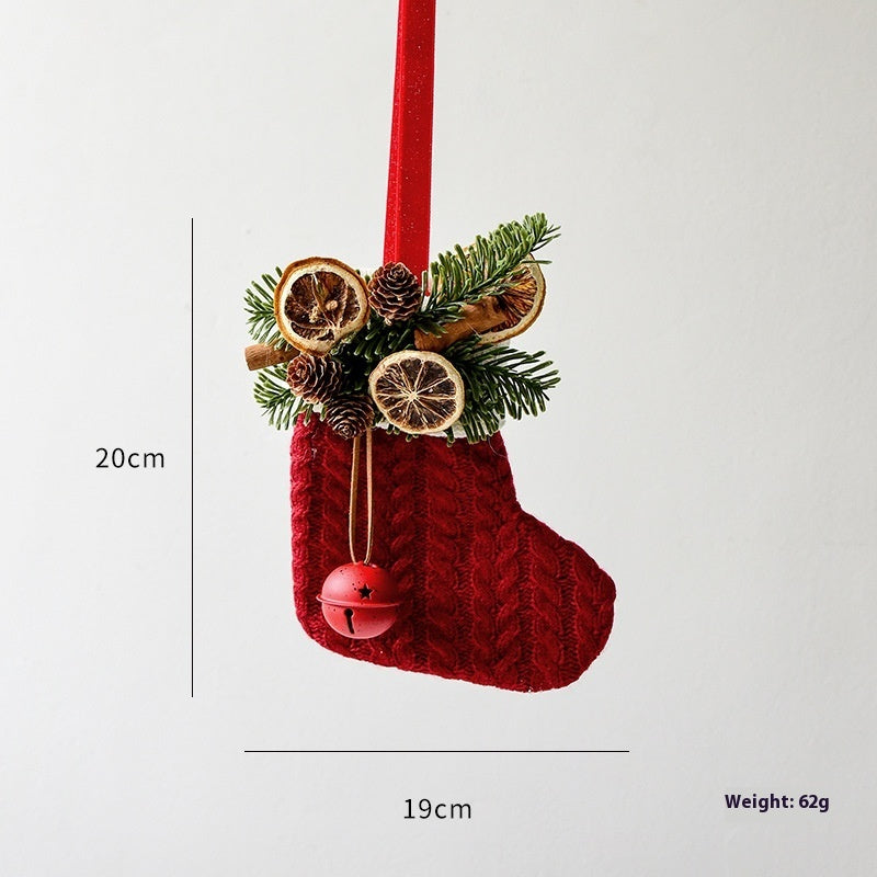 Knitted Christmas stocking decoration, view 3 - MRSLM