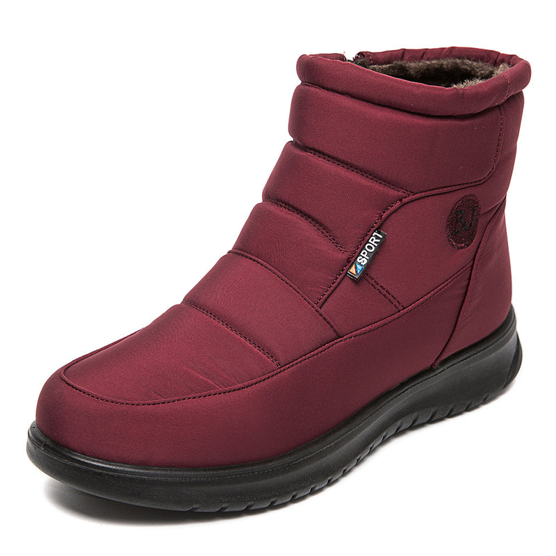 Women's warm lined flat snow boots, view 10 - MRSLM