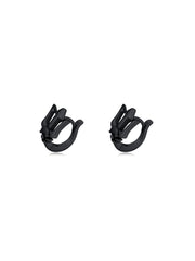 titanium steel trident earrings, view 3 - MRSLM