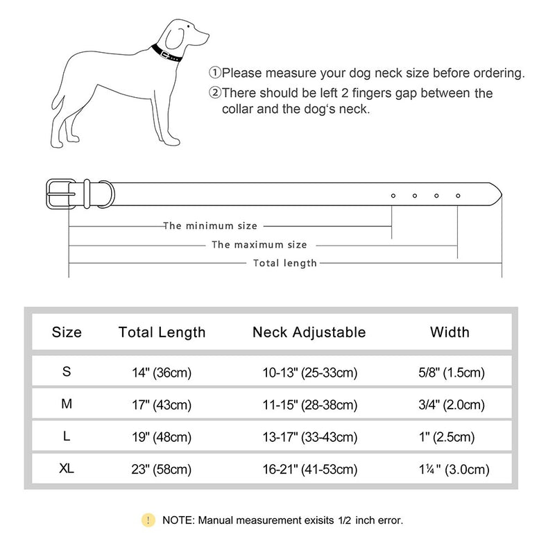 soft leather padded dog collar, view 11 - MRSLM