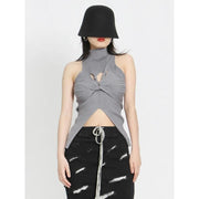 knit hollow-out sleeveless tank top, view 19 - MRSLM