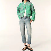 printed short zipper jacket, view 2 - MRSLM