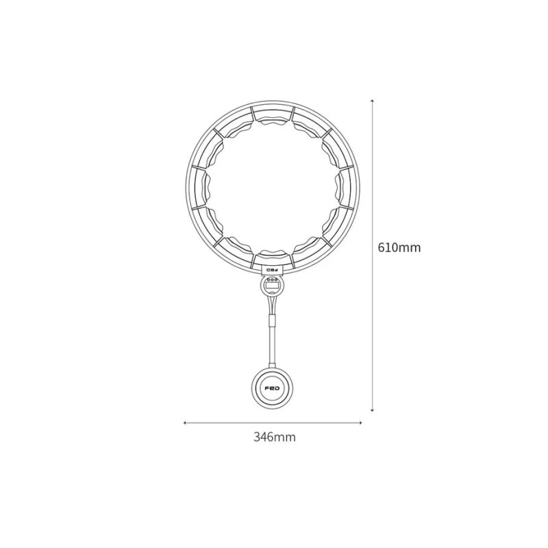 smart fitness hoop with weighted ball, view 9 - MRSLM