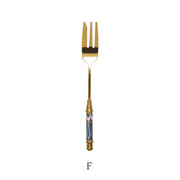 gold dessert fork, view 9 - MRSLM