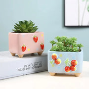 mini square ceramic flower pot, view 8 - MRSLM