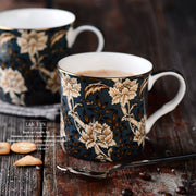 european blue and white ceramic mug, view 10 - MRSLM