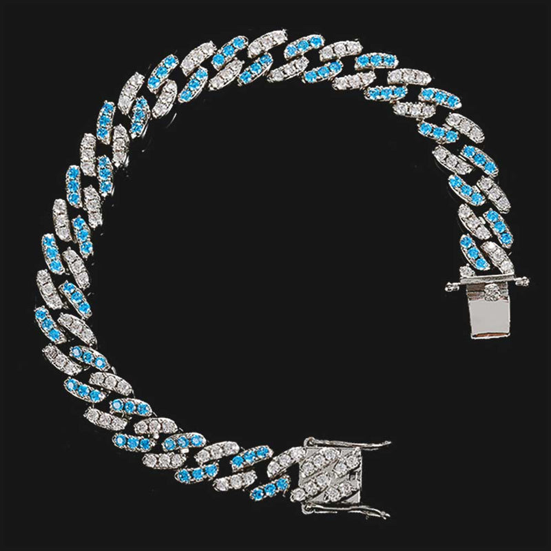 9mm zircon cuban bracelet, view 10 - MRSLM