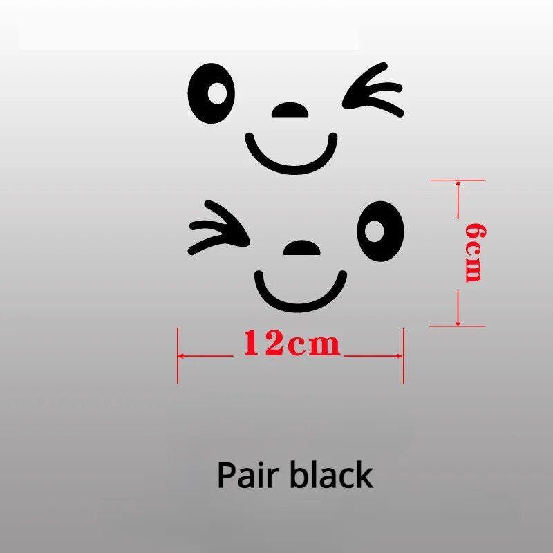 smiley face reflective car mirror stickers, view 9 - MRSLM