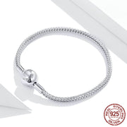 s925 sterling silver snake bone bracelet, view 2 - MRSLM
