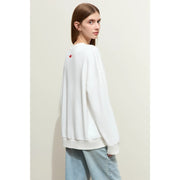 minimalist embroidered pullover for women, view 8 - MRSLM