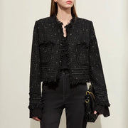 women's tweed short jacket, view 7 - MRSLM