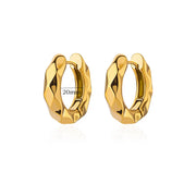 round gold stainless steel earrings, view 4 - MRSLM